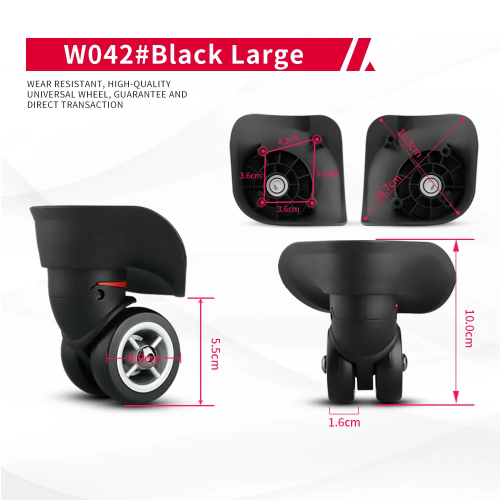 Luggage accessories universal wheels Compatible with Midoa79B001  trolley case replacement password box repair silent