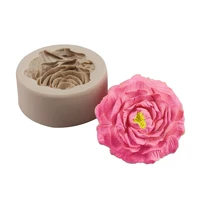 bloom peony flower silicone cake mold 3d peony fondant mold cupcake jelly candy chocolate decoration diymanual baking tool mould