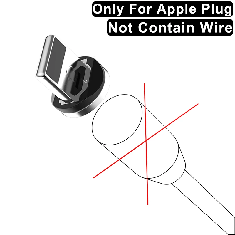 Only IOS Plug Магнитный кабель зарядное устройство Micro usb type C осветительный кабель 2A Быстрая зарядка USBC/type-C провод для iPhone samsung кабели для мобильных телефонов - Цвет: Only IOS Plug