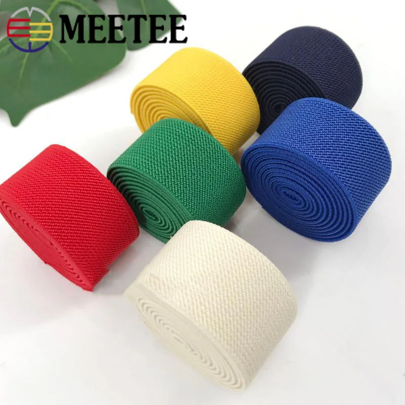 Эластичные ленты Meetee 5 метров 38 мм красочная толщина лента для одежды брюк талии