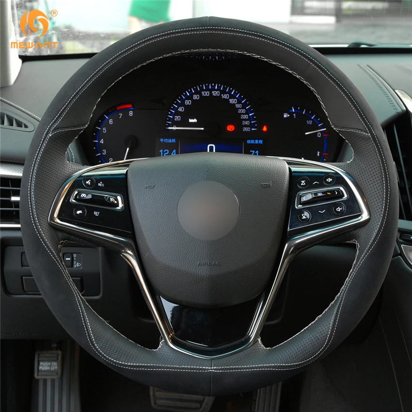 MEWANT черная кожа замша для Cadillac ATS 2013-2015 CTS 2014-2016 аксессуары интерьера детали |