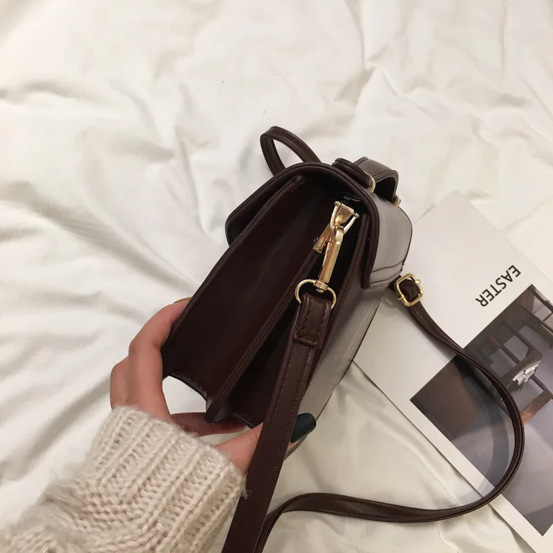 Youda Мода стиль сплошной цвет PU материал Женская классическая сумка через плечо