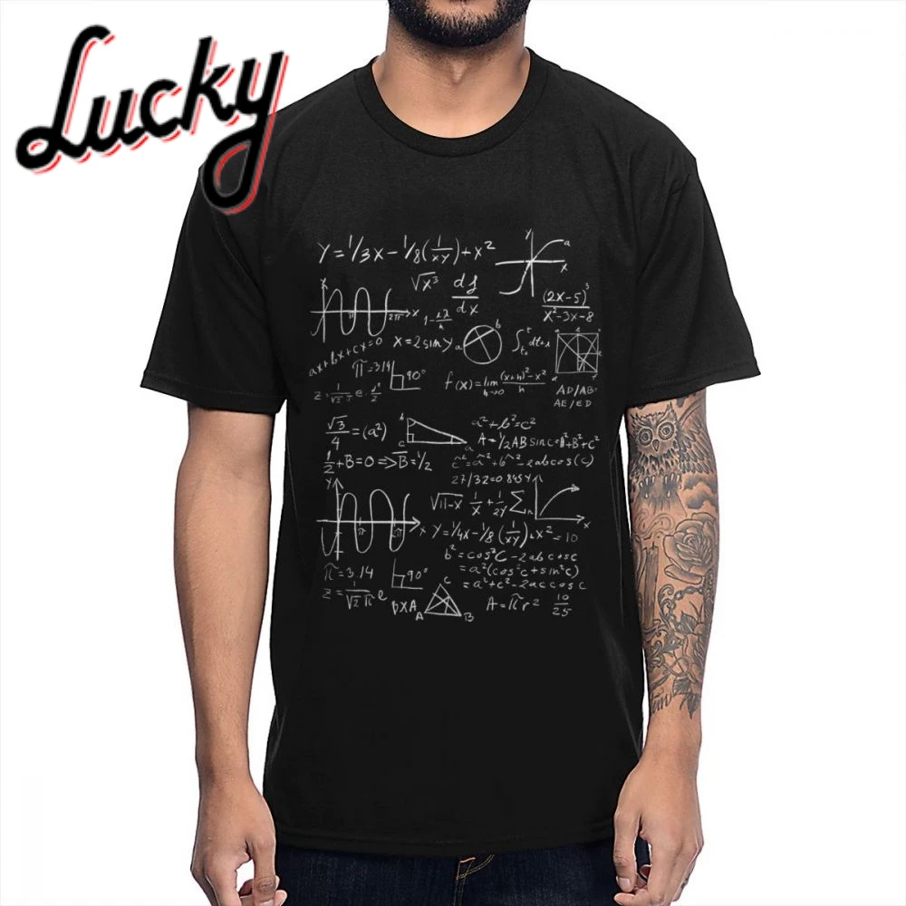 Man Math Science Fun T Shirt Top Design Plus Size Summer SoftT-Shirt | Мужская одежда
