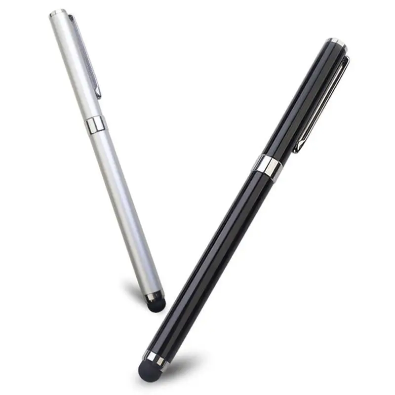 

2 in 1 Touch Screen Pen Round Capacitive Stylus Ballpoint Handwriting For SmartPhone Tablet For Xiaomi iPad iPhone Mobile phone