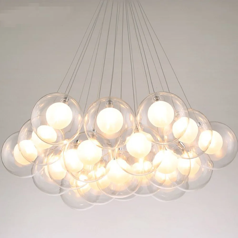 Современный стеклянный подвесной светильник Soapsuds для столовой романтическая