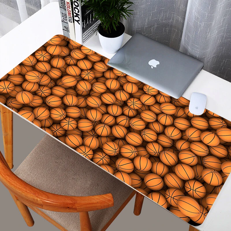 

Basketball Art Design Customized LargeExtendedMousepad GamingMat MousePad Keyboard Desk Carpet Size 300mmX800mm
