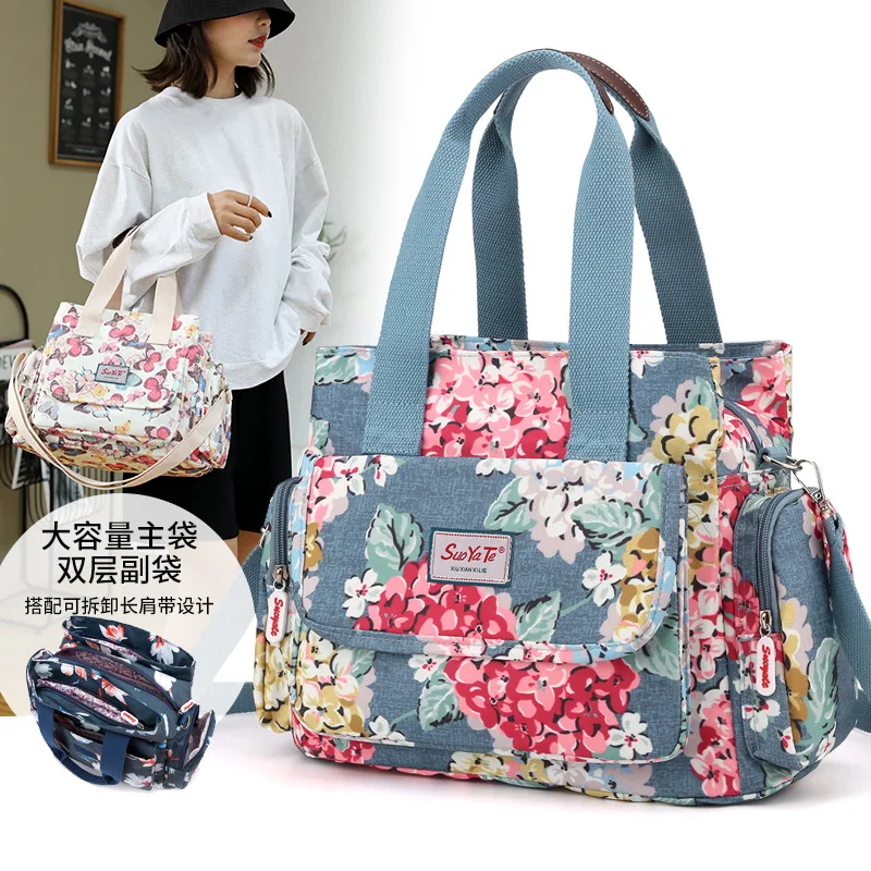 

Women Handbags Leisure Anti-theft Multi-compartment Large-capacity Waterproof Shoulder Bag Travel Lightweight Messenger Bag