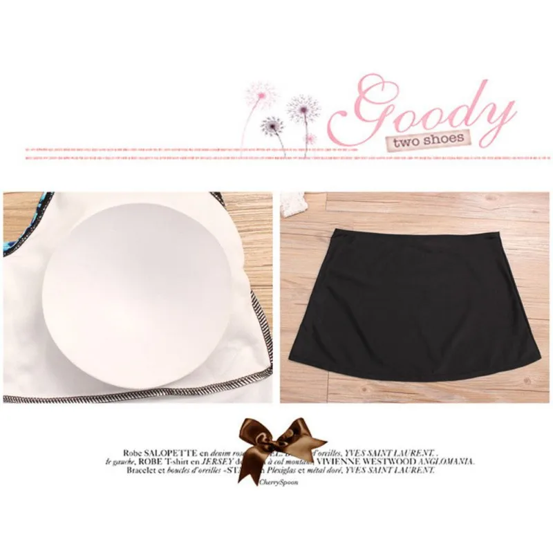 Women Oversize Swimsuit Multi Layer Ruffle Belly Covering Swimwear Three Piece Half Three Piece Bathing Swimming Suit