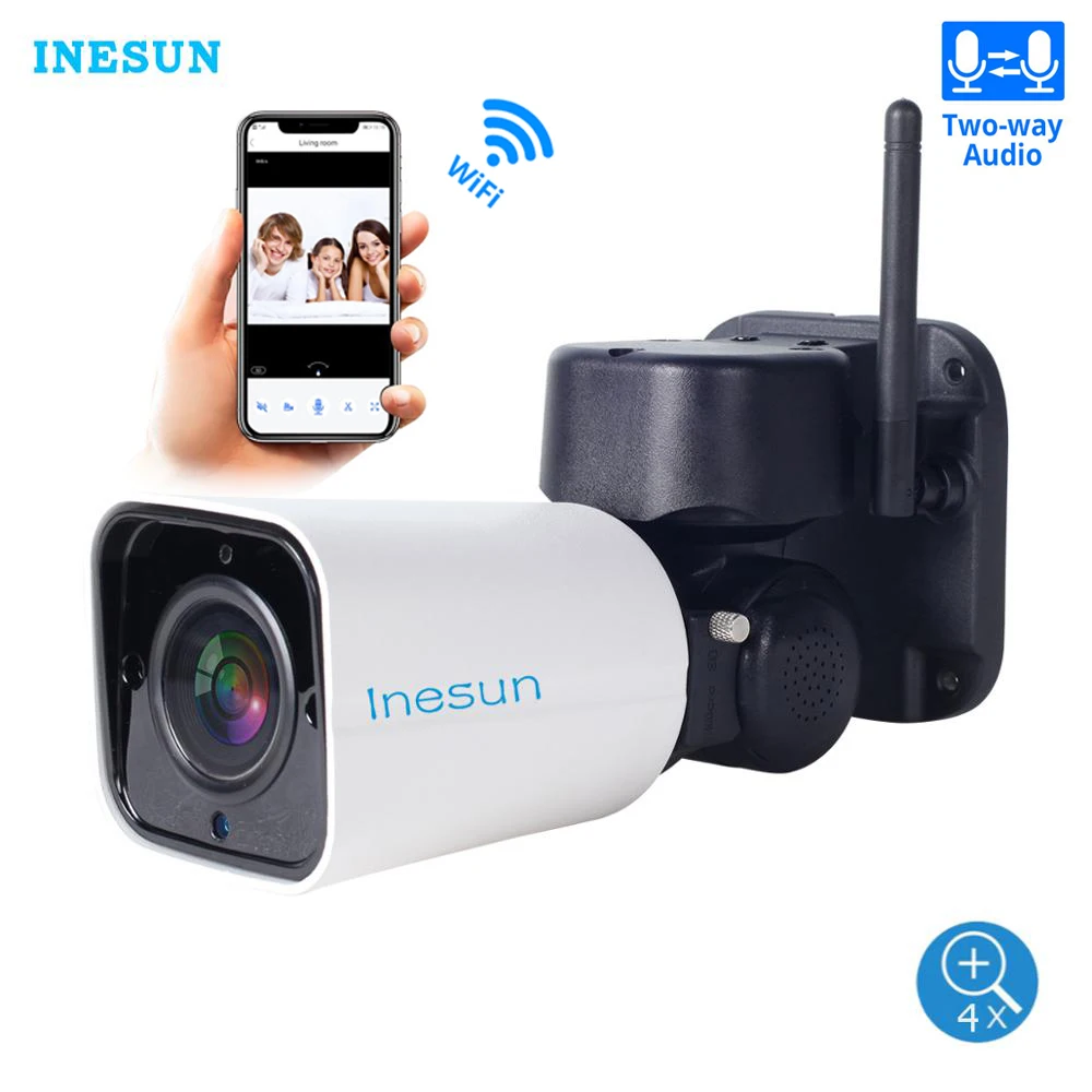 IP камера Inesun Уличная С Wi Fi 1080P PTZ 128 футов ночное видение|Камеры видеонаблюдения| |