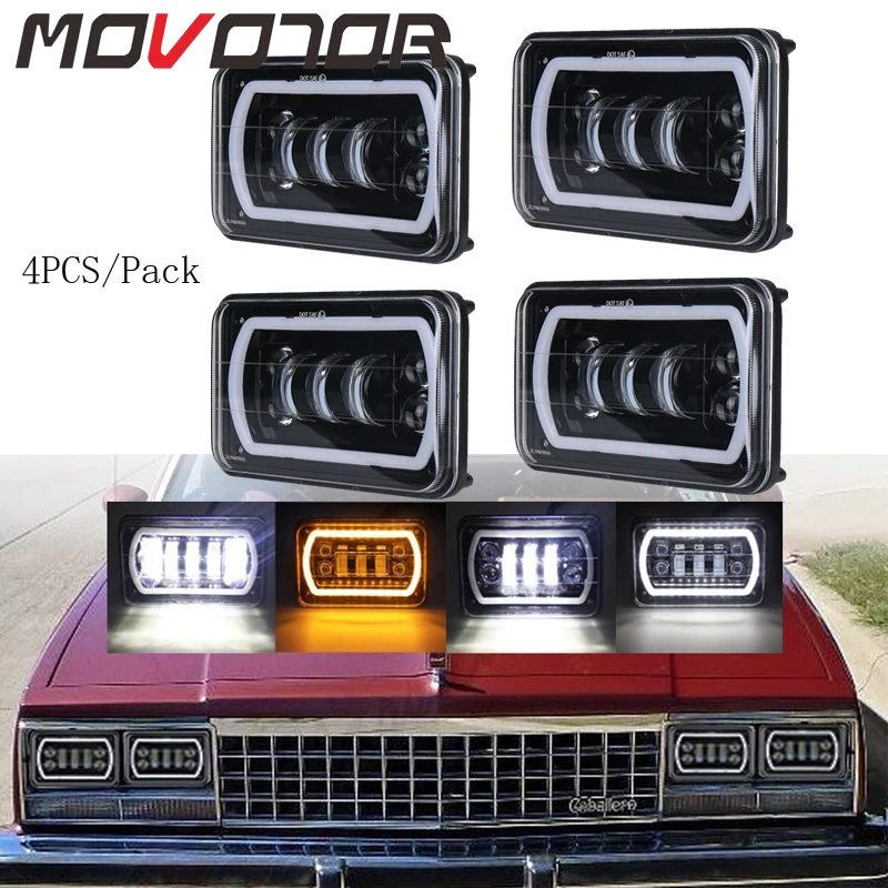 Автомобильная светодиодная фара 4x6 дюймов замена герметичного луча белый ореол