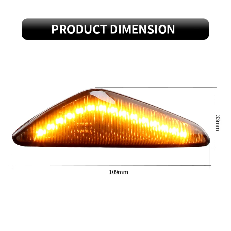 

2PCS Dynamic Flowing LED Side Marker Signal Light For BMW X5 E70 X3 F25 X6 E71 Sequential Blinker Lamp 63137171008 63137171007
