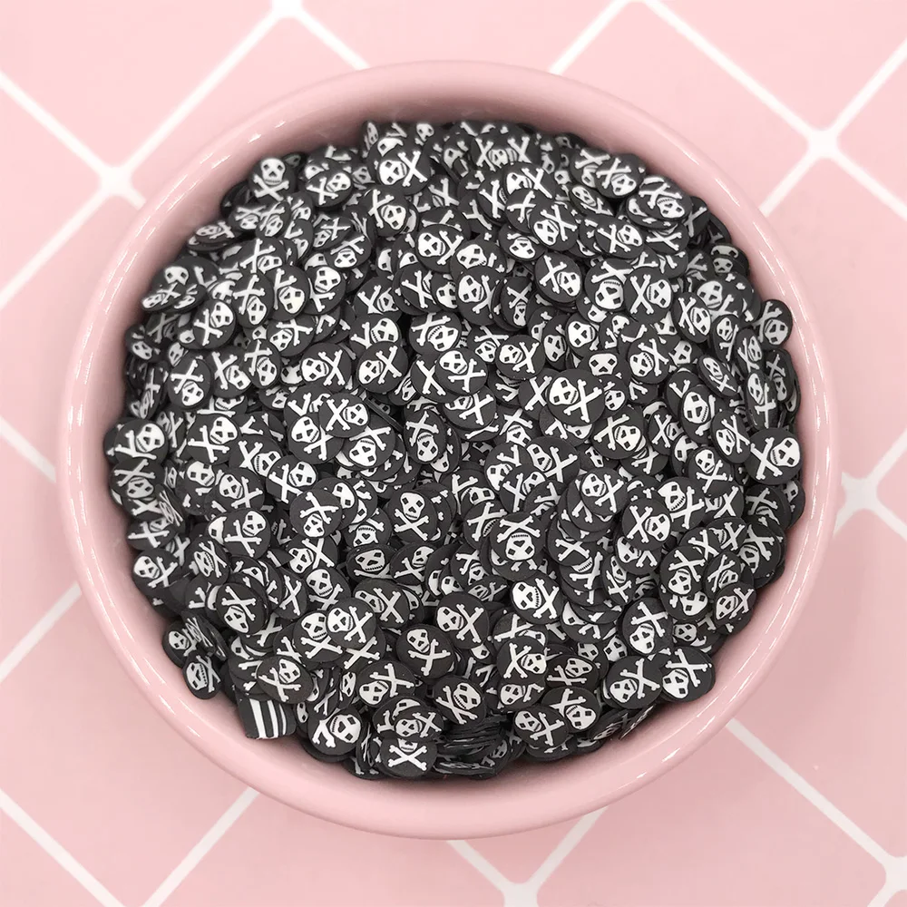 50g/lot Halloween Decoration Pumpkin Ghost Skull Polymer Clay Sprinkles Nail Arts Scrapbooking Accessories DIY | Дом и сад