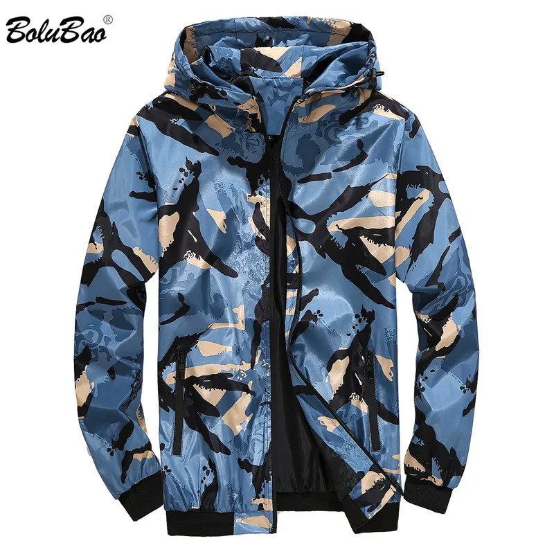 BOLUBAO2021 новая демисезонная мужская повседневная камуфляжная куртка с капюшоном