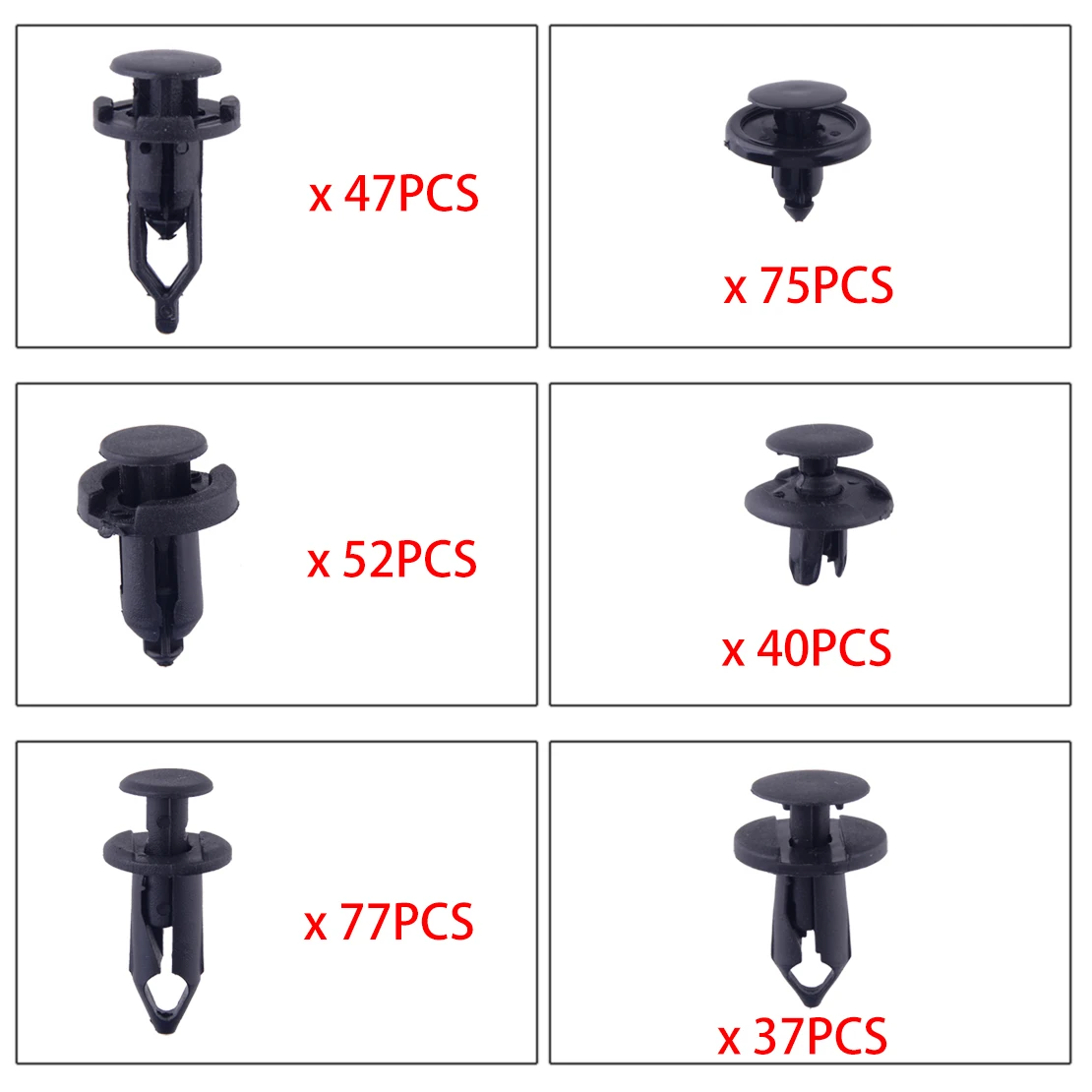 

328pcs Car Bumper Fender Liner Push In Retainer Clips Rivets Fastener Pins Assortment with 2 Tools Fit For GM Honda 91512SX0003