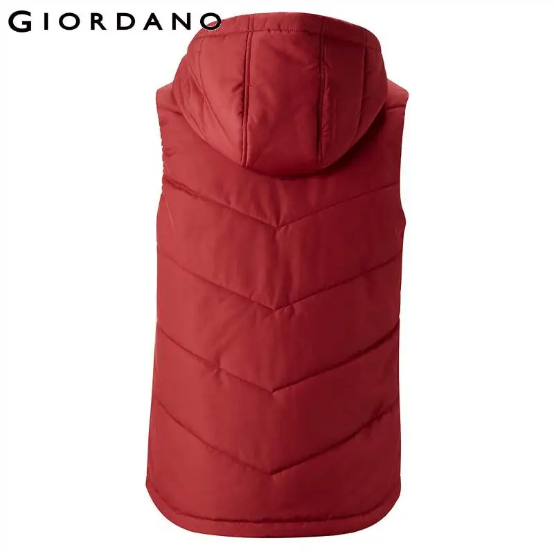 Giordano женский жилет без рукавов с капюшоном застежкой на молнии имеется несколько