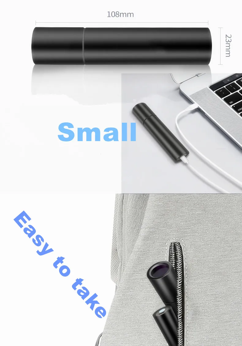

Warsun Wood's Lamp 365nm UV Light Cat Pet Skin Urine Detector Vegetables Fruits Paper Currency Identify with Rechargable Battery