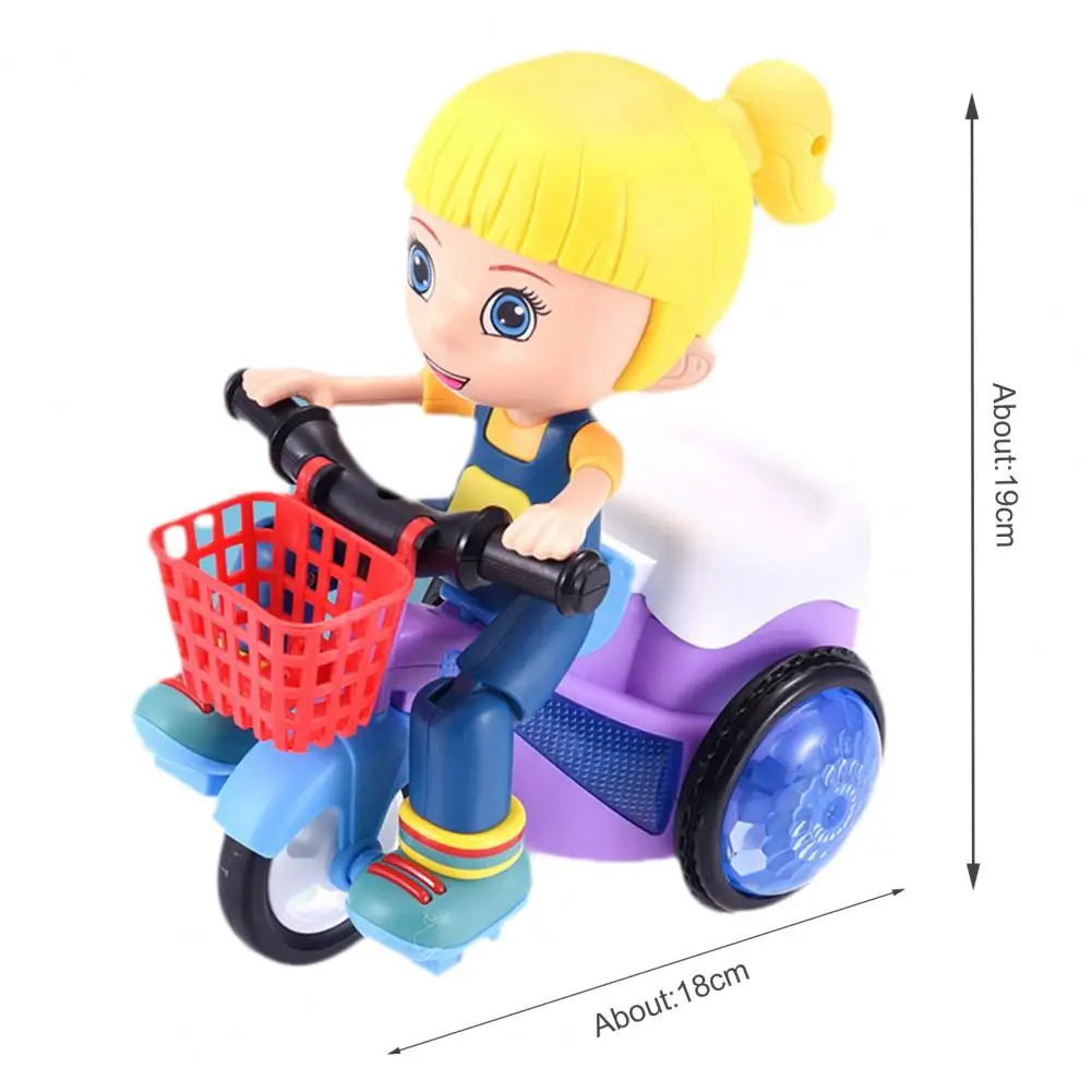 

Tricycle Toy with LED Light Sound 360 Degree Rotating Durable Electric Stunt Tricycle Toy for Birthday Gift Music Light Toys