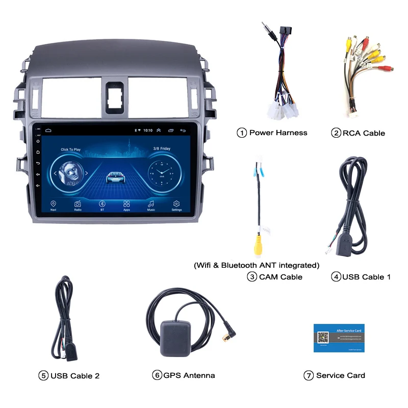 Android 10 IPS 2.5D автомобильный радиоприемник Wifi Bluetooth мультимедийный плеер Gps