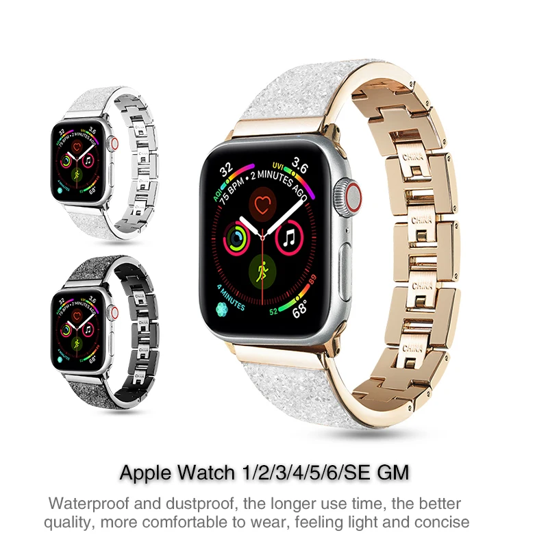 Ремешок из нержавеющей стали для Apple Watch 6/5/4/3 поколения 38 мм 42 44 40 мм|Ремешки часов|