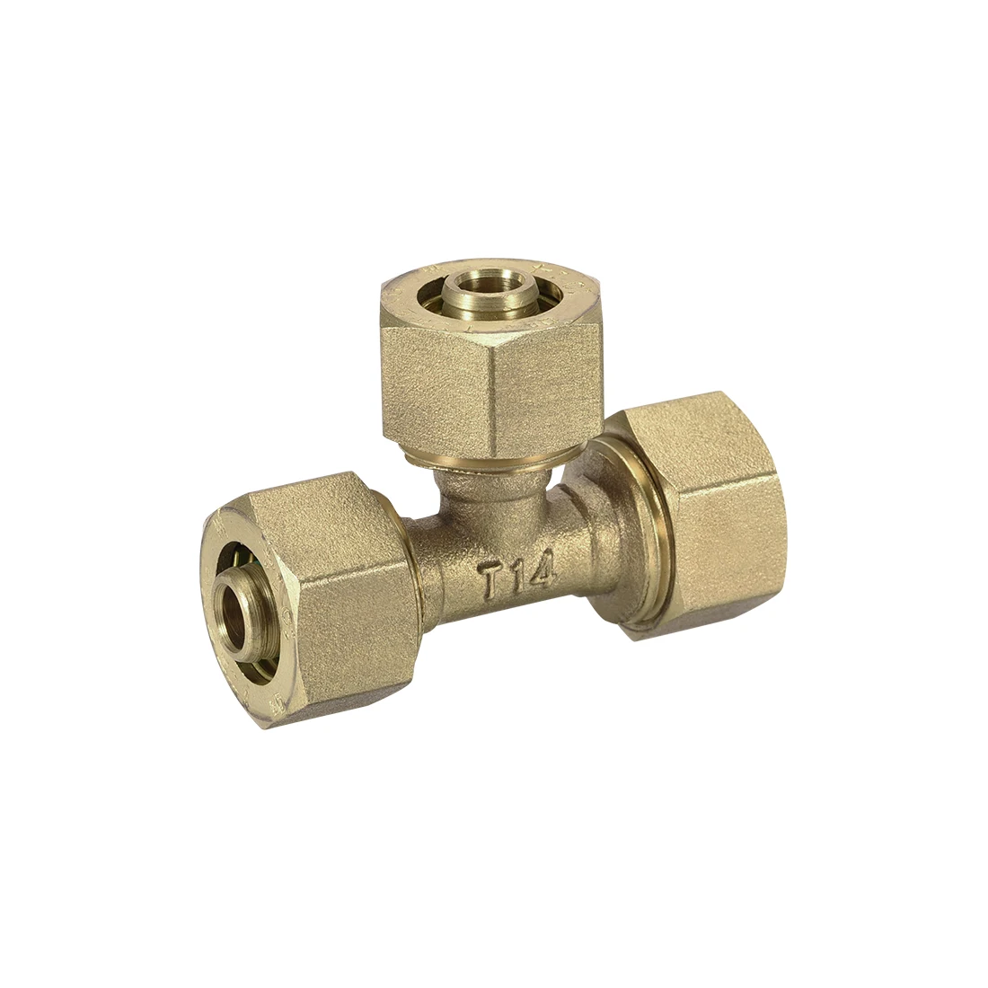 

Латунная компрессионная трубка uxcell, облегающая тройник 3/8x3/8x3/8
