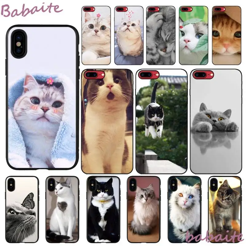 

Babaite Funny cute animal cat Phone Case shell cute For iPhone 6 6S Plus case for iPhoneX XS MAX SE XR 12 Pro max