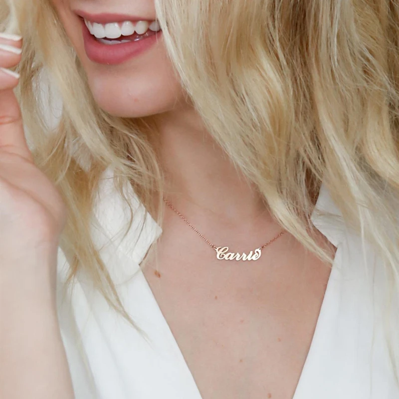 Золотая цепочка из нержавеющей стали персонализированные детские именные