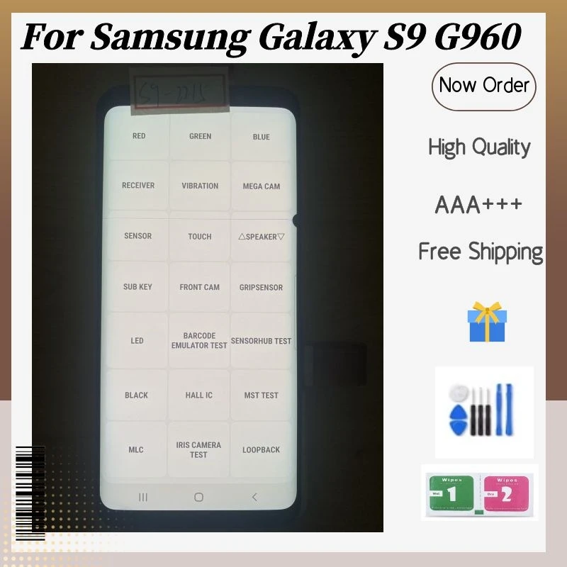 

No Frame Point and line Single choice AMOLED For Samsung Galaxy S9 G960 G960f Defect Lcd Display Touch Screen Digitizer tool
