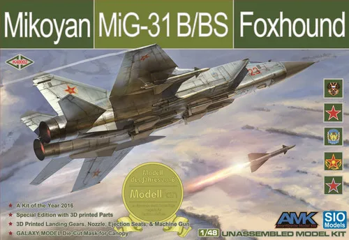 

AMK K48002 1/48 Mikoyan MiG-31 B/BS Foxhound Special Edition MODEL KIT