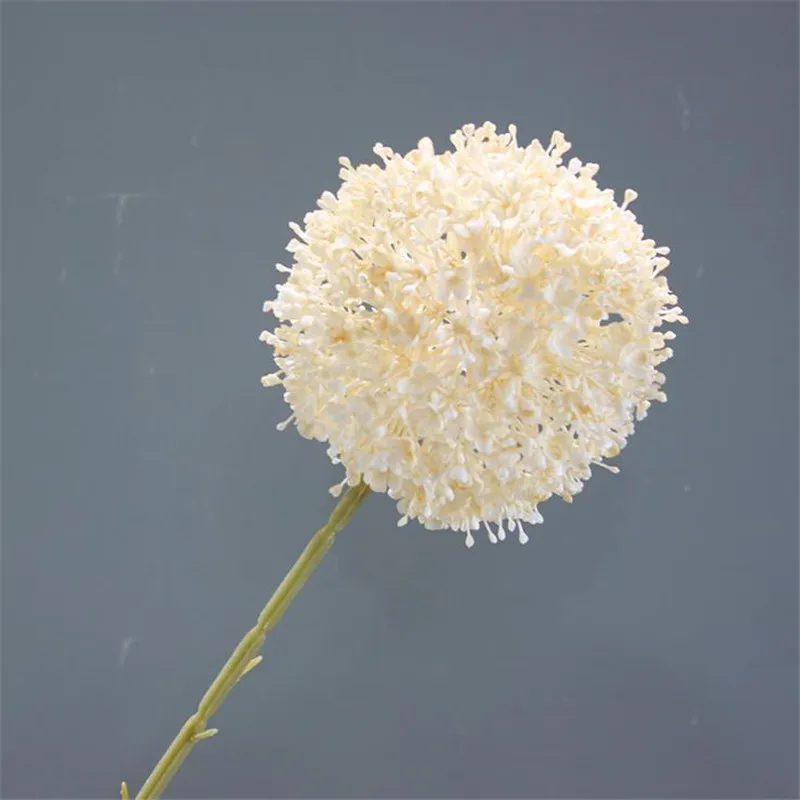 

10P Fake Single Stem Scallion Ball 30.31" Length Simulation Plastic Hydrangea for Home Wedding Decorative Artificial Flowers