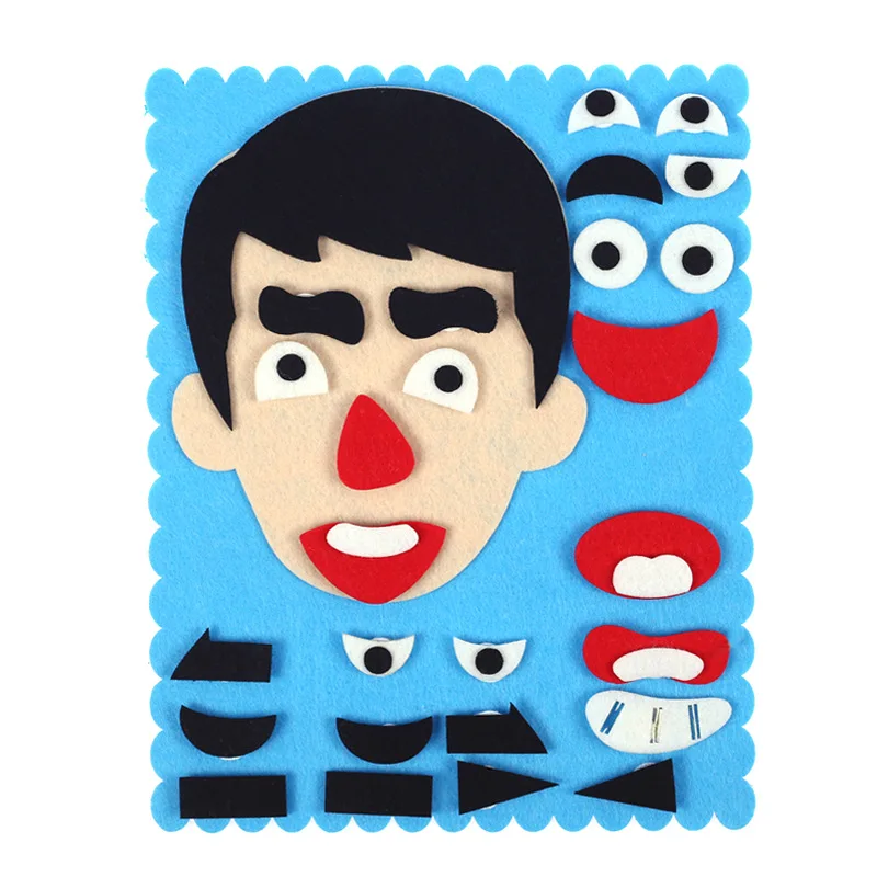 Обучающие игрушки монтессорил сделай сам пазл с эмоциями и изменением 30 см *