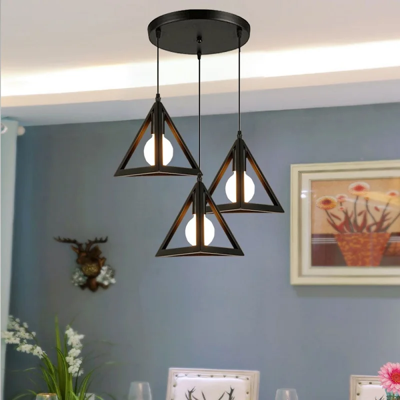 Винтажные подвесные светильники в скандинавском стиле железный