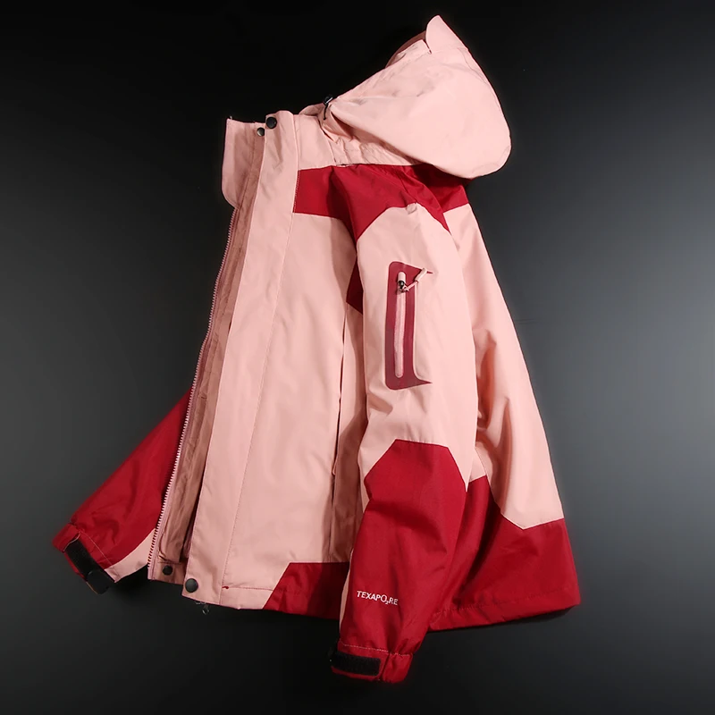 Съемная Женская ветрозащитная Водонепроницаемая Лыжная куртка Три в одном