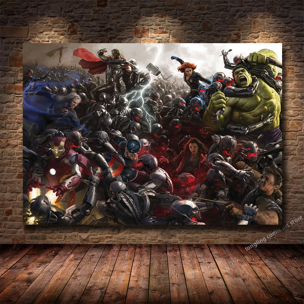 

Avengers Marvel Superhero Paintings Canvas Painting Poster And Print Wall Art Picture For Living Room Home Decor Cuadros
