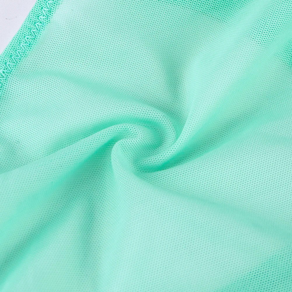 

Ladies sexy briefs large size mesh see through underwear women mint green lemon yellow panties CYHWR