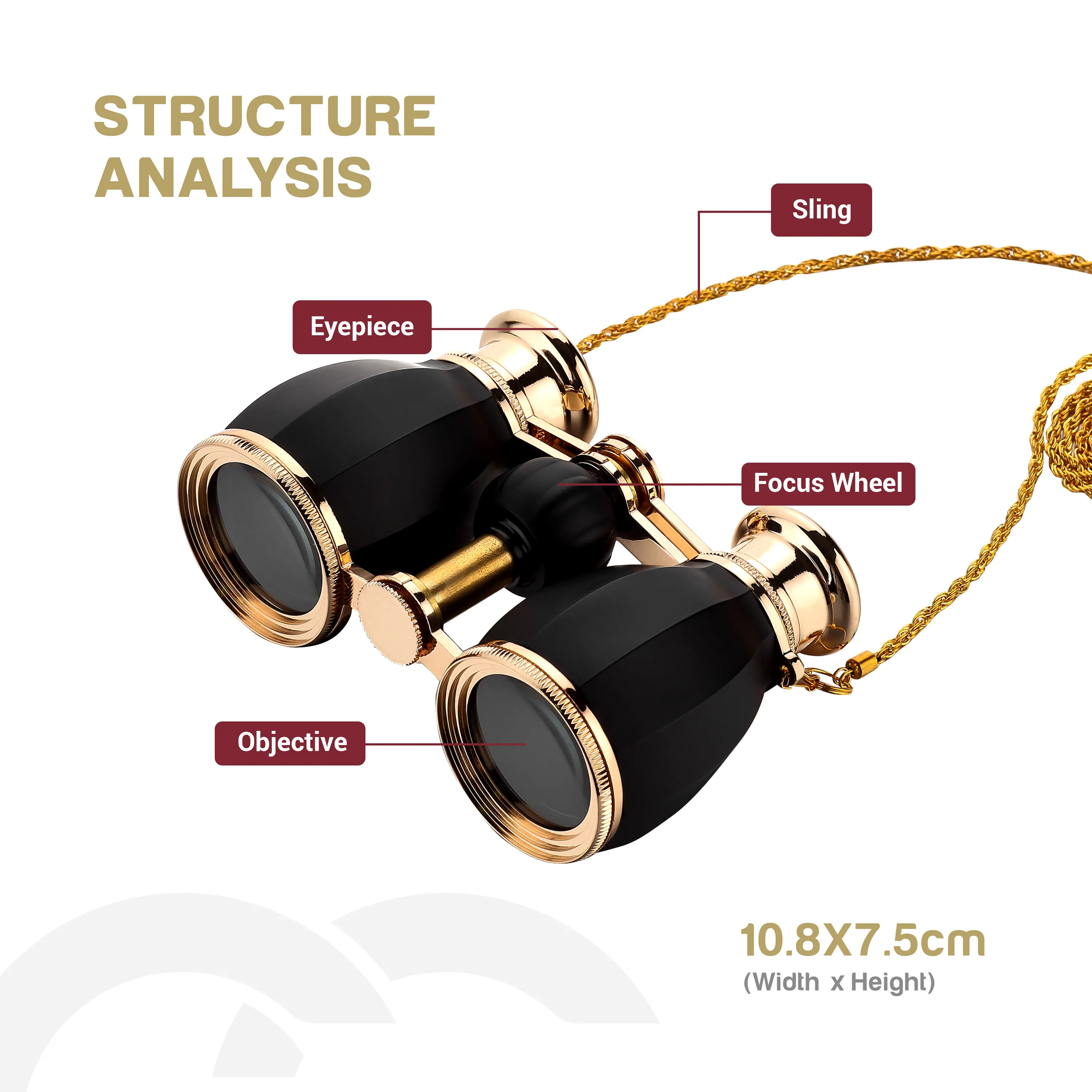 4X30mm Opera Glasses Binoculars for Women Adults Theater Glasses Compact Binoculars for Theater and Concerts