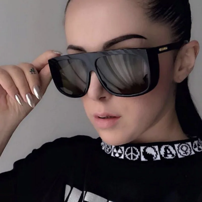 Большие Квадратные Солнцезащитные очки для женщин 2019 роскошные брендовые модные