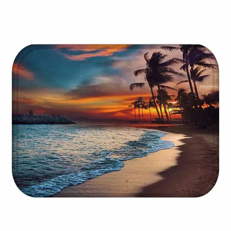 3D коврик для пола лошади фланелевый Впитывающий Коврик ванной кухни входа в