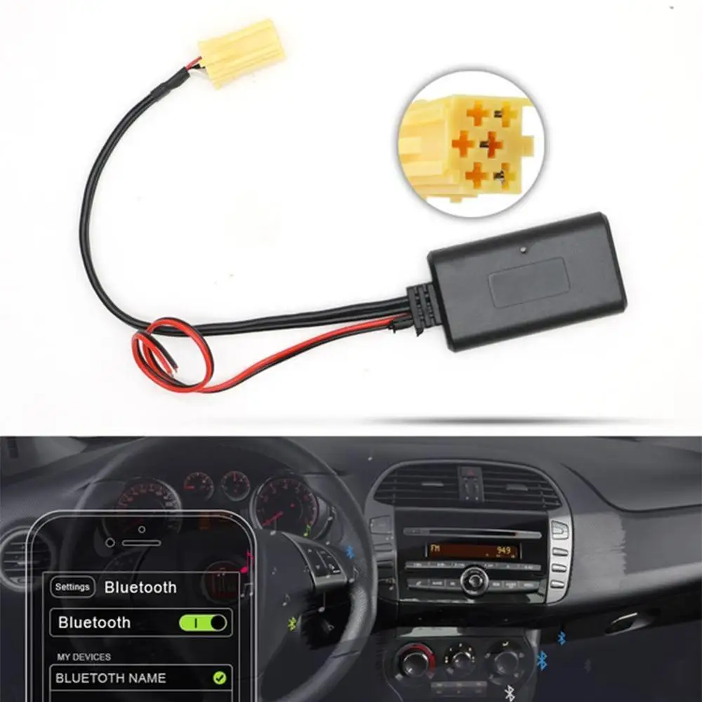 Bluetooth автомобильный беспроводной аудиокабель со входом AUX микрофон ISO радио