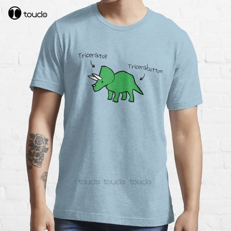 

Triceratops Tricerabottom T-Shirt Cotton Men Tee Shirt