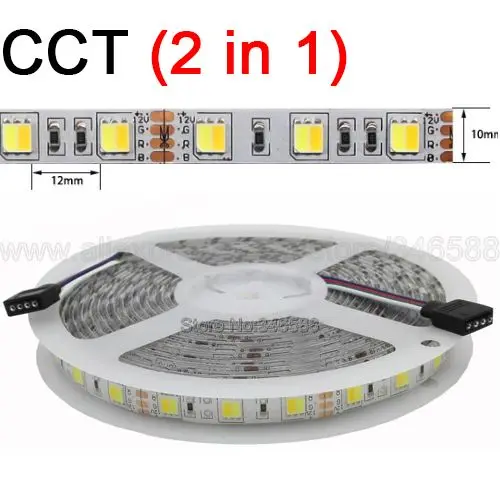 

Veromount гибкая светодиодная лента SMD 5050 теплый белый 12В/24В 5м