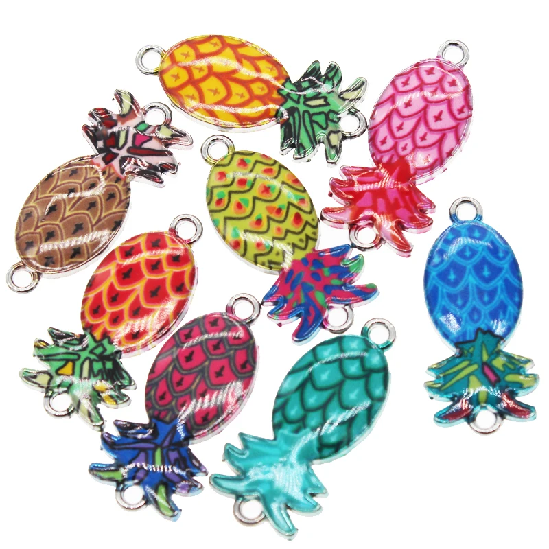 

Новый браслет из эмалированного ананасового фруктового сплава, 6 шт., очаровательные двойные Висячие браслеты, бижутерия для женщин и девоч...