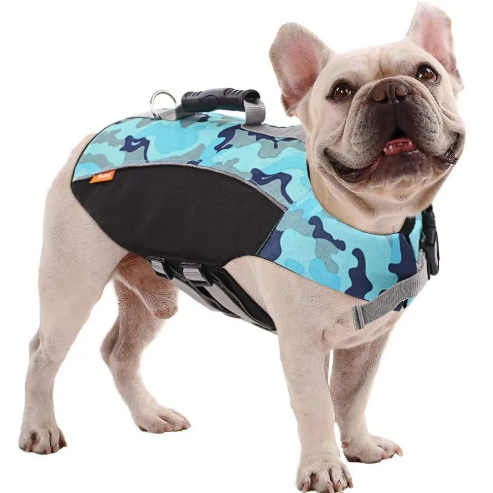 

Camouflage Dog Life Jacket Pet Flotation Safety Lifesaver Reflective Life Preserver With Rescue Handle For Dog Swimming Swimsuit