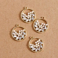 4pcs 1821mm gold color crystal charms pendants for jewelry making fashion necklaces drop earrings diy crafts accessories