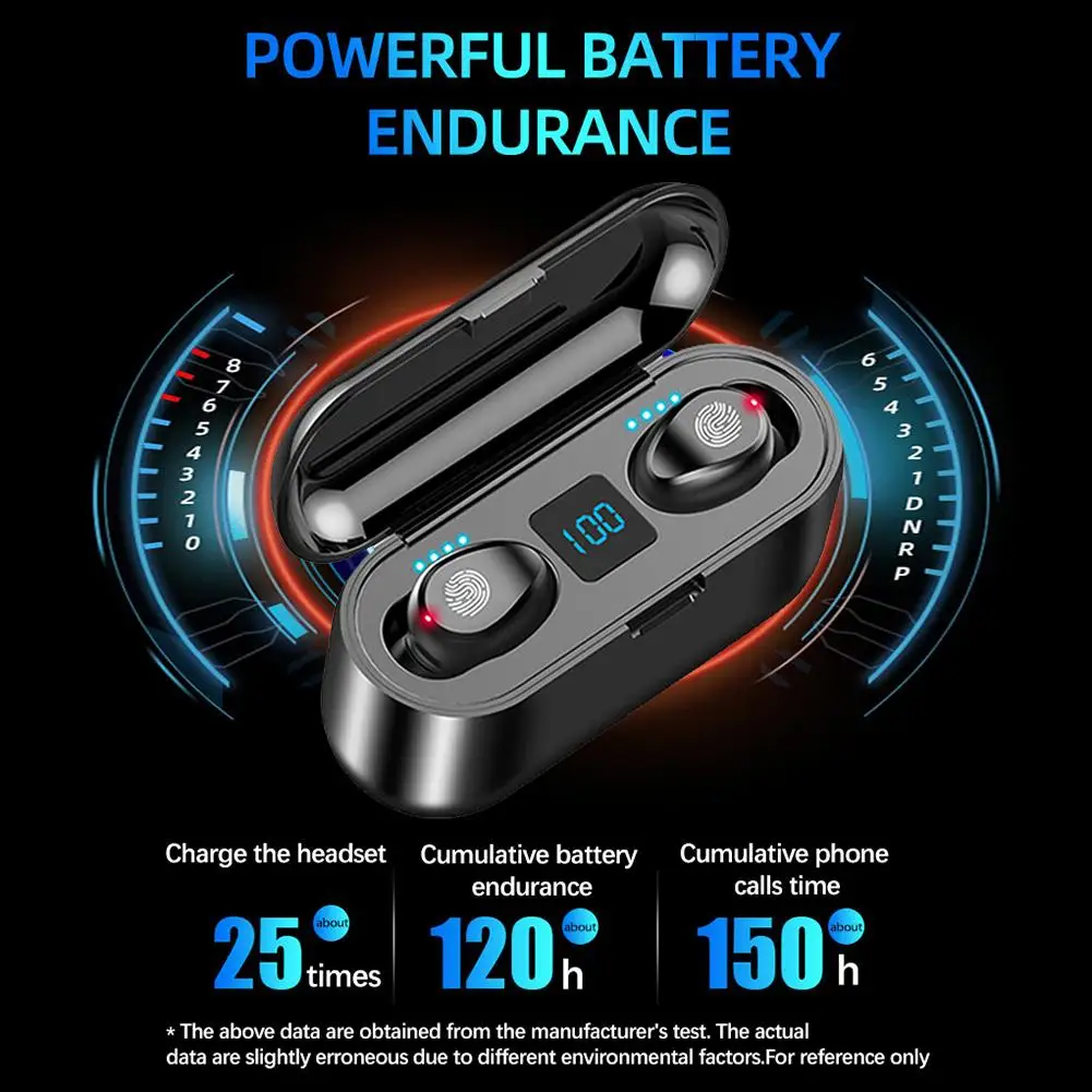 TWS беспроводные наушники Bluetooth 5 0 спортивные 3500 мАч зарядная коробка стерео CVC 8