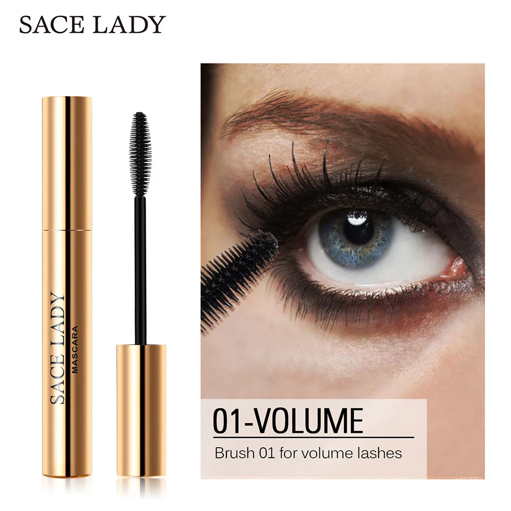 Популярная Золотая тушь SACE Lady с двойной кисточкой натуральная завивающая вода