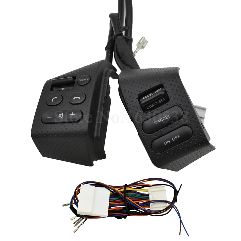 

Black color with wire For Nissan Tiida LIVINA Sylphy Multi-function steering wheel button Bluetooth switch