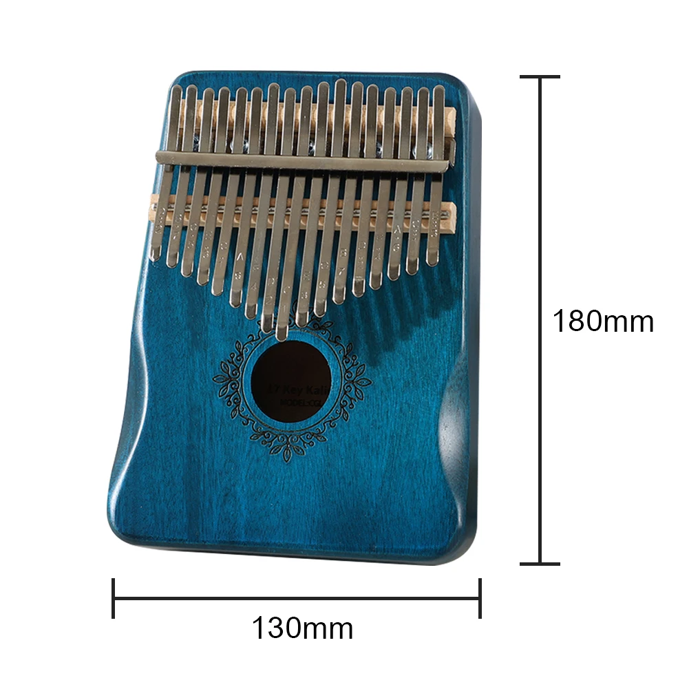 

Mbira Mahogany Thumb Finger Piano 17 Keys Wood Kalimba w/ Tuning Hammer Sticker for Music Lovers Playing Accessories