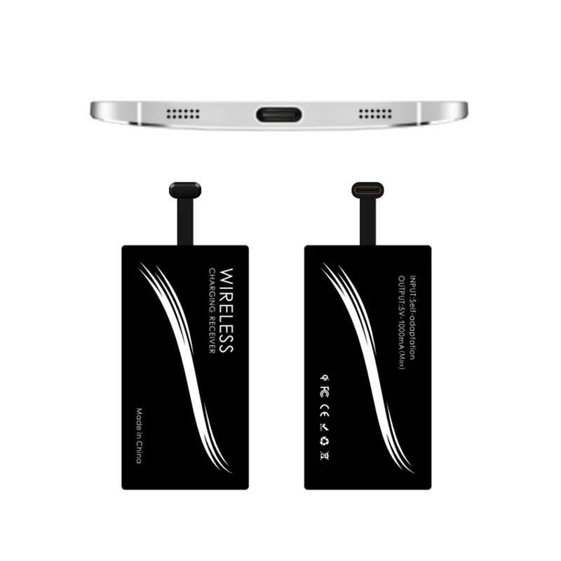 

Fast Qi Wireless Charger Receiver For IPhone 6 7 Plus Universal Charging Receiver Adapter Pad Coil For Micro USB Type-C Phone