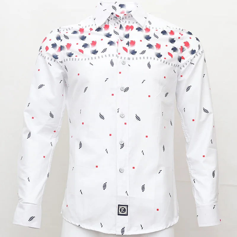 Мужские рубашки с вышивкой eden мужские классические длинным рукавом 100% хлопок