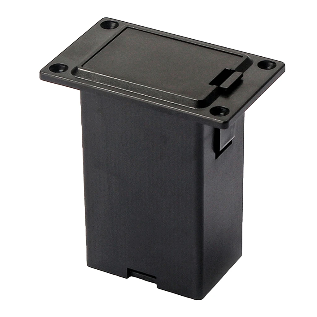 

9V Battery Box Case Holder For Electric Guitar Bass Pickup, 1pc, Black